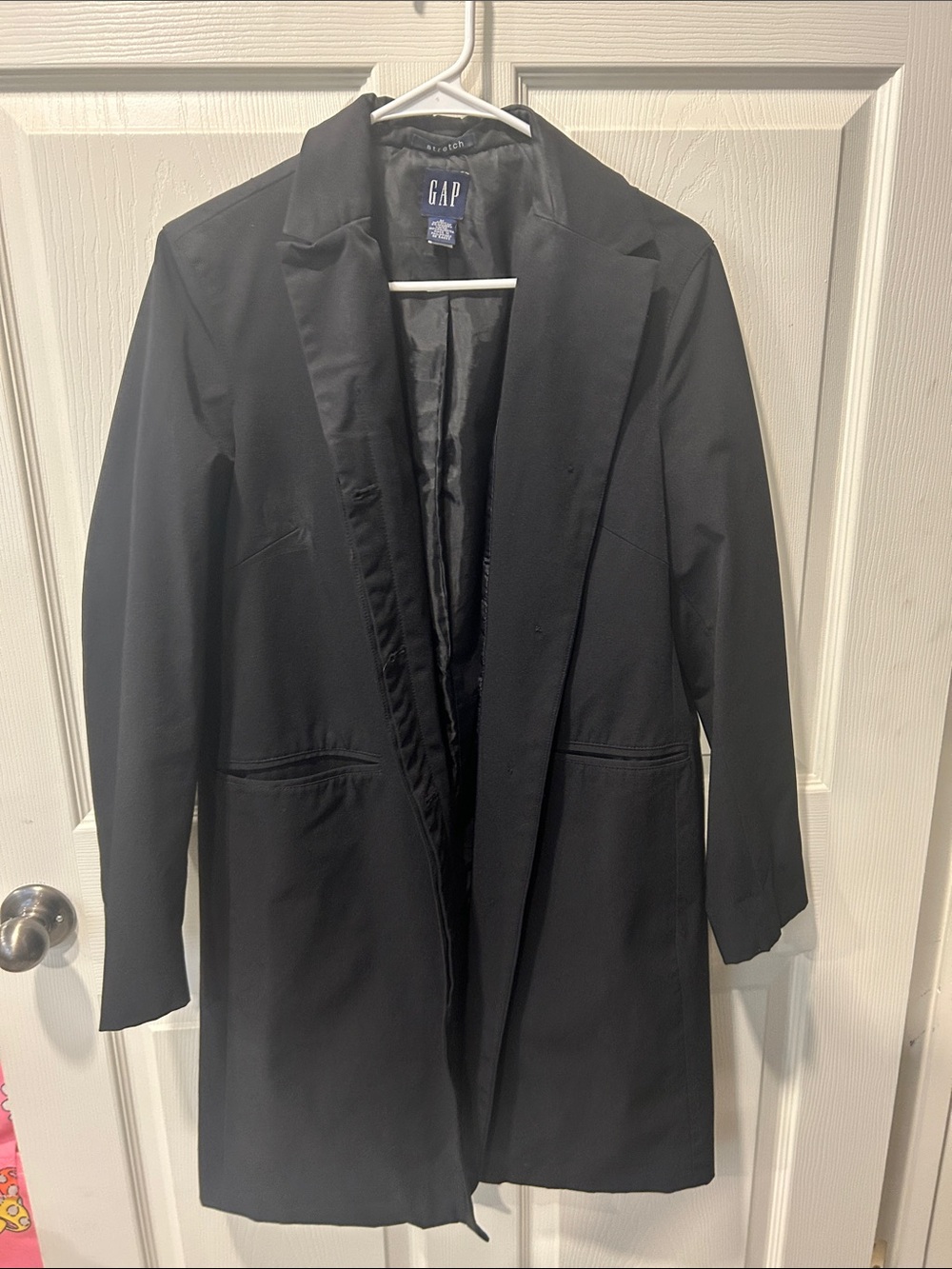GAP Women’s Black Long Trench Coat